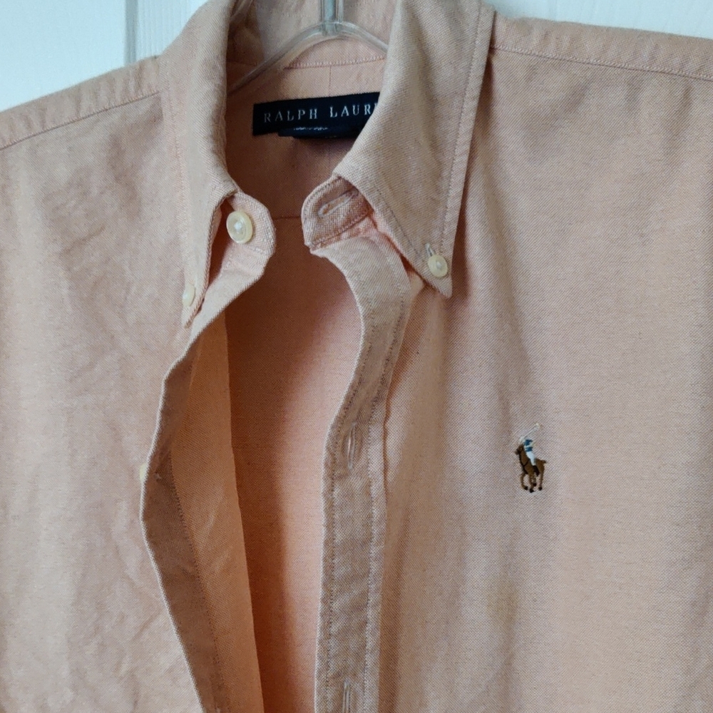 Ralph Lauren Peach Button-Down Shirt - Picture 3 of 5